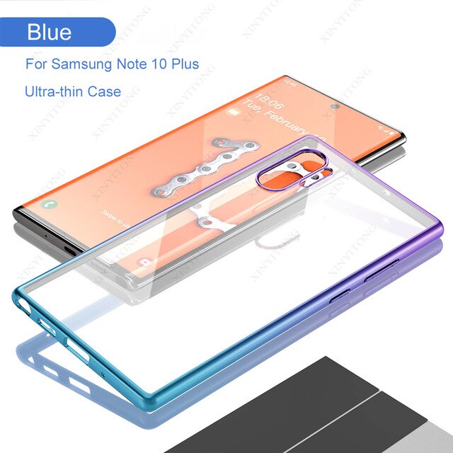 For Galaxy Note 10 case Thin Fashion Soft Silicon Clear Transparent Luxury Phone Case for Samsung Galaxy Note 10 Plus Cover