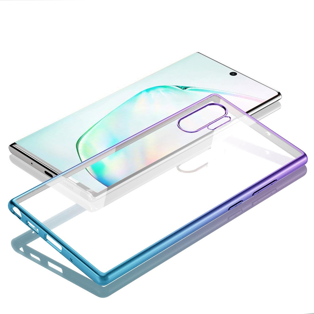 For Galaxy Note 10 case Thin Fashion Soft Silicon Clear Transparent Luxury Phone Case for Samsung Galaxy Note 10 Plus Cover