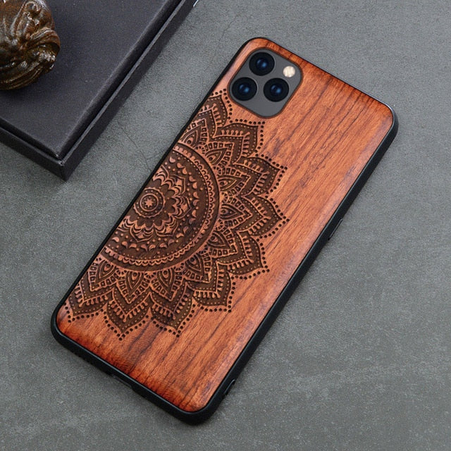 Natural Wood Case For Samsung Galaxy Note 9 8 10 Pro S9 S10 Plus 100% Wood Case For iPhone 11 Pro Max 7 8 6 6S Plus X XR XS Max