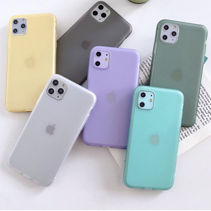 Liquid Emulsion Soft Silicone Matte Phone Case For iPhone 7 6S 8 Plus X XR 11 Pro XS Max Original Transparent Cover Case Shell