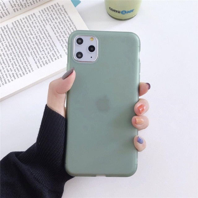 Liquid Emulsion Soft Silicone Matte Phone Case For iPhone 7 6S 8 Plus X XR 11 Pro XS Max Original Transparent Cover Case Shell