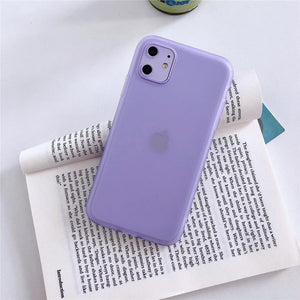 Liquid Emulsion Soft Silicone Matte Phone Case For iPhone 7 6S 8 Plus X XR 11 Pro XS Max Original Transparent Cover Case Shell