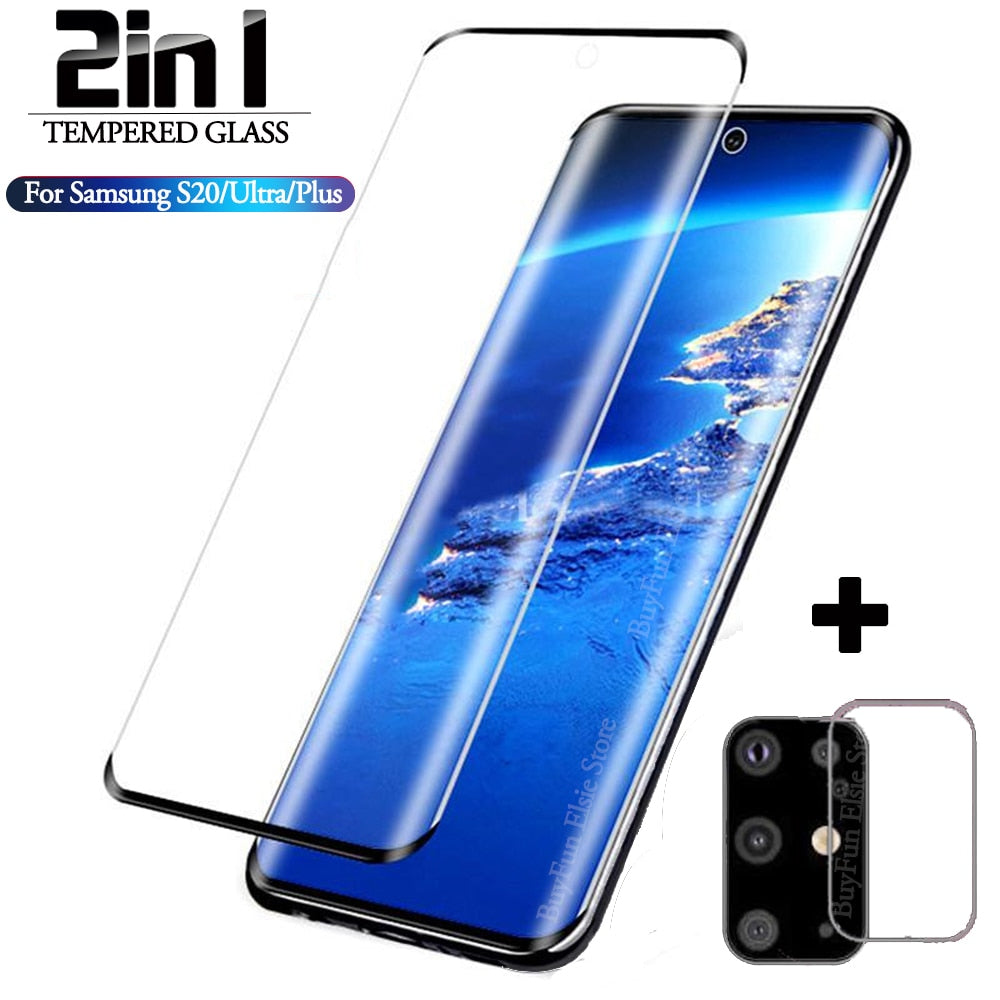 2-in-1 camera protective glass on For samsung galaxy S20 Ultra S20Plus S 20 screen protector Film Samsun S20 Plus tempered glass